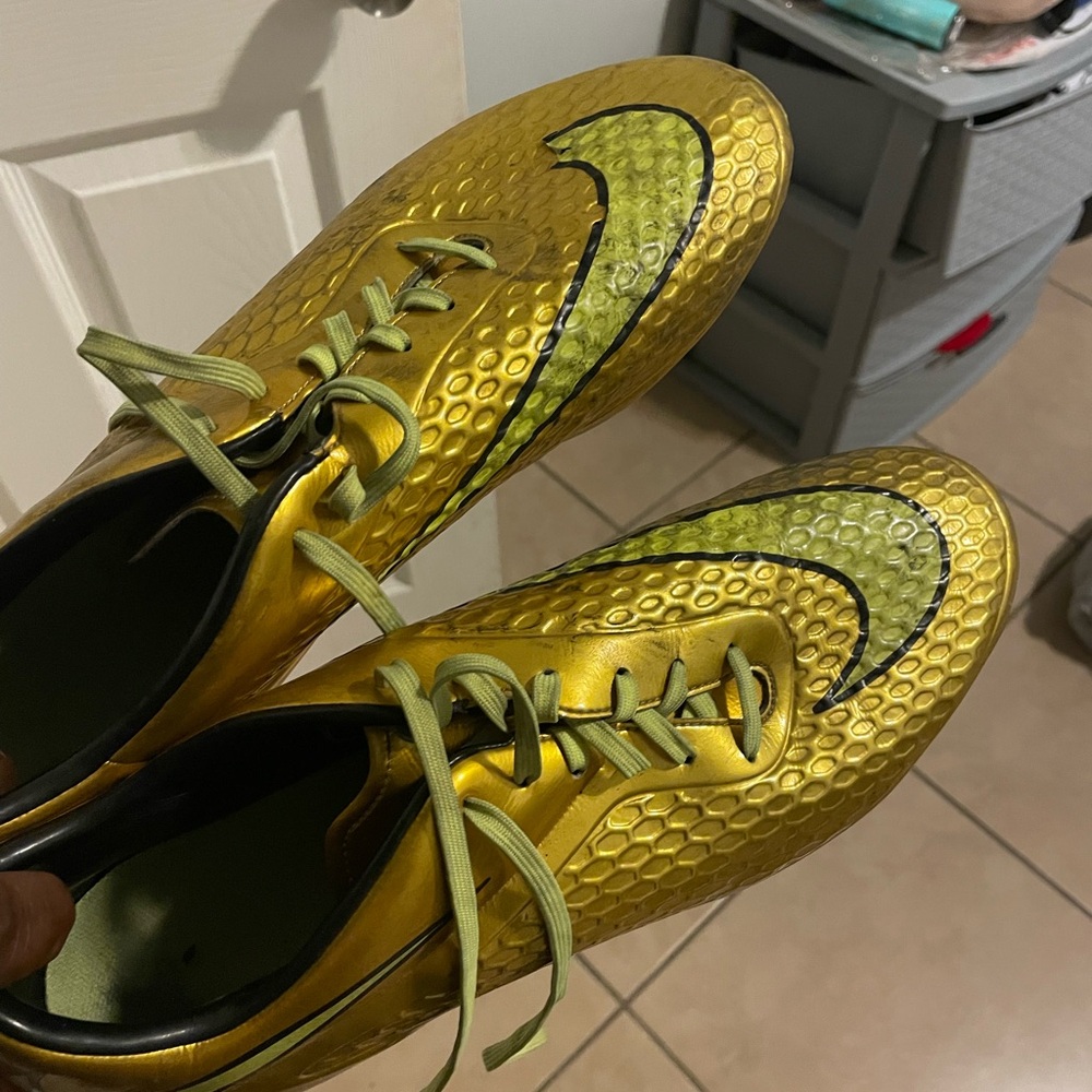 Nike Metallic Gold Soccer Cleats